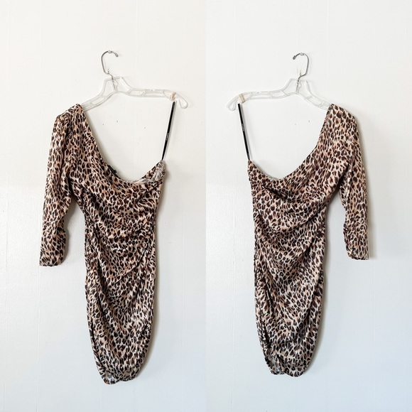 MAJORELLE Roberta Mini Dress in Tan Leopard - Picture 2 of 8